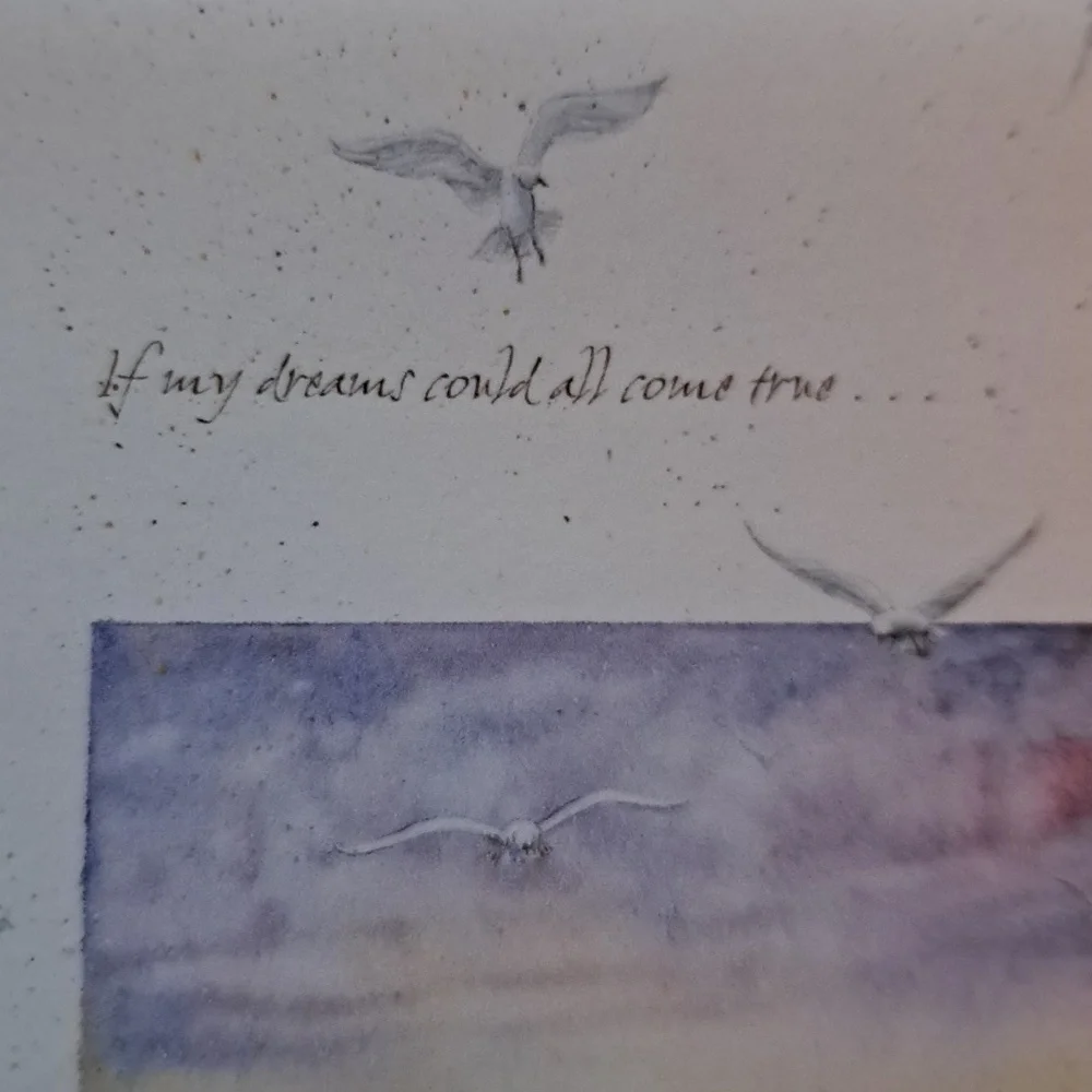 Blank notecards greeting 3 pack lighthouse coast sea gulls flags nature ocean
